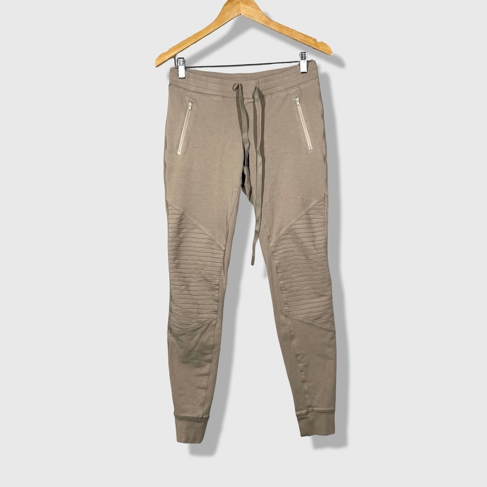 Alo Yoga Moto Jogger Pants Women Size S Brown Athleisure Streetwear Moto